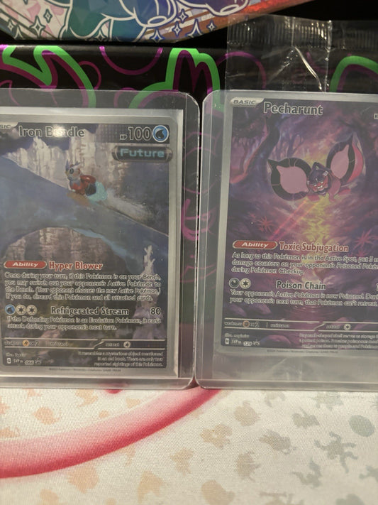 Pecharunt SVP129 Sealed + Iron Bundle 066 Promo – NM – Pokémon TCG Bundle