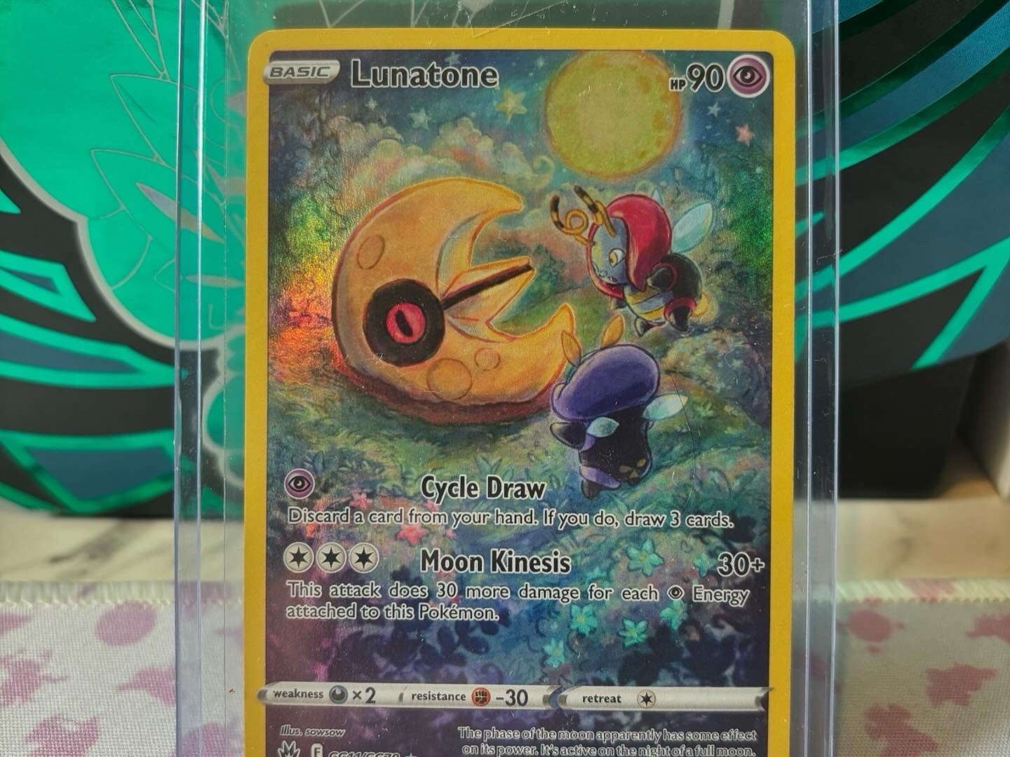 Lunatone EX GG11/GG70 + Flaaffy TG03/TG30 Bundle – UR Holo Pokémon Cards – NM