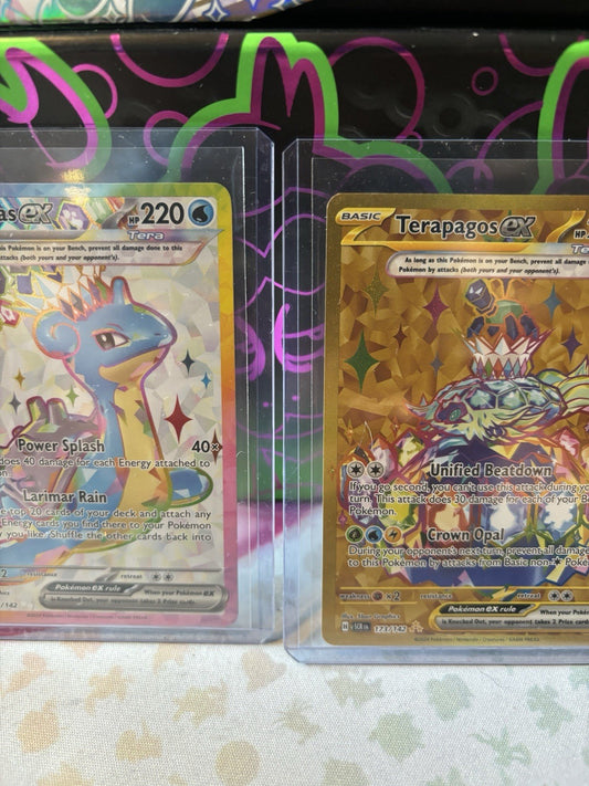 Terapagos EX 173/142 & Lapras EX 158/142 Holo & Full Art Bundle Stellar Crown NM