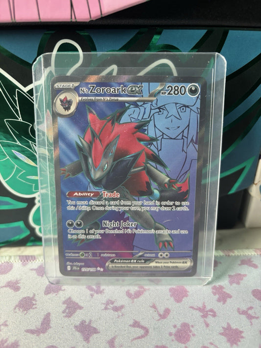 Pokemon N's Zoroark EX Card 175/159 Journey Together Series, Near Mint Condition