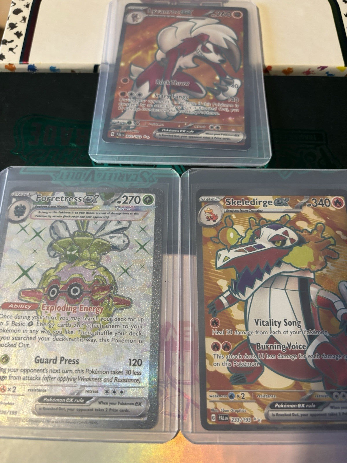 Forretress Skeledirge Lycanroc Illustration Rare Pokémon Bundle NM - SV TCG